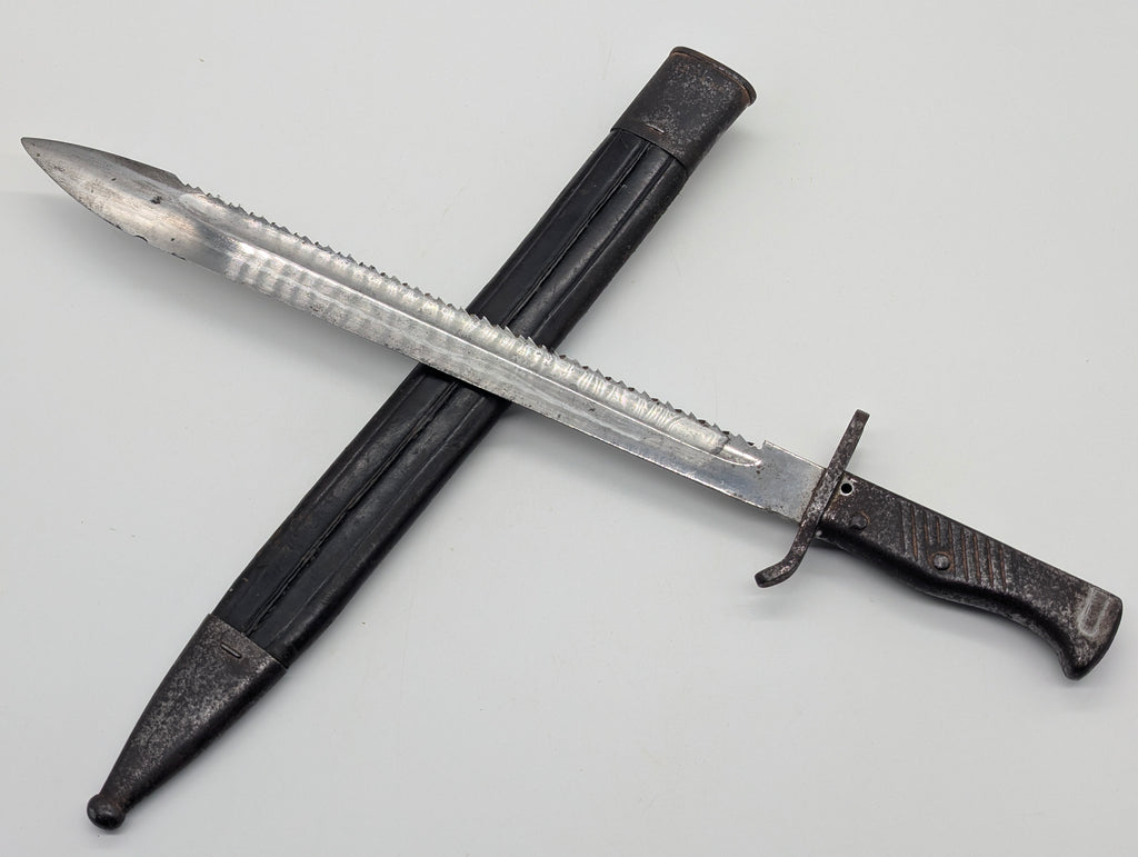 Imperial German Pioneer Marked EB42 Ersatz Sawback 98/05 Bayonet